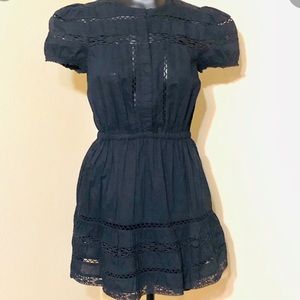Urban Outfitters Black Cotton Lace Dress